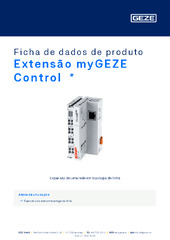 Extensão myGEZE Control  * Ficha de dados de produto PT