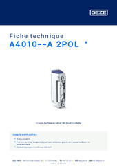 A4010--A 2POL  * Fiche technique FR
