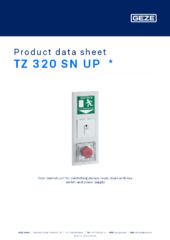TZ 320 SN UP  * Product data sheet EN