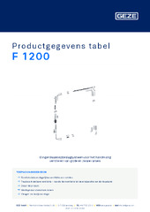 F 1200 Productgegevens tabel NL