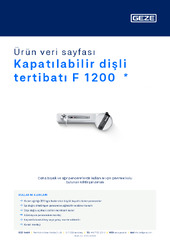Kapatılabilir dişli tertibatı F 1200  * Ürün veri sayfası TR