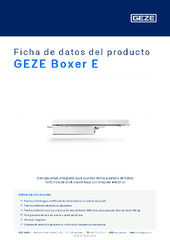 GEZE Boxer E Ficha de datos del producto ES