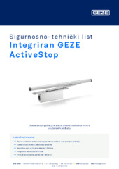 Integriran GEZE ActiveStop Sigurnosno-tehnički list HR