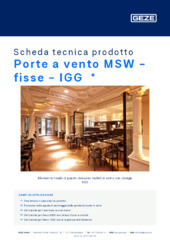 Porte a vento MSW - fisse - IGG  * Scheda tecnica prodotto IT