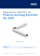Pokrov kutnog kutnika OL 320 Sigurnosno-tehnički list HR