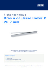 Bras à coulisse Boxer P 20,7 mm Fiche technique FR
