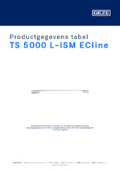 TS 5000 L-ISM ECline Productgegevens tabel NL