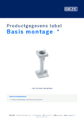 Basis montage  * Productgegevens tabel NL