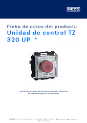 Unidad de control TZ 320 UP  * Ficha de datos del producto ES