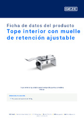 Tope interior con muelle de retención ajustable Ficha de datos del producto ES