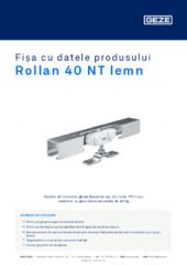 Rollan 40 NT lemn Fișa cu datele produsului RO