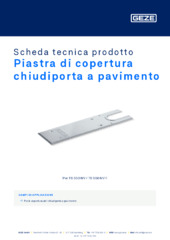 Piastra di copertura chiudiporta a pavimento Scheda tecnica prodotto IT