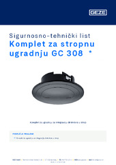 Komplet za stropnu ugradnju GC 308  * Sigurnosno-tehnički list HR