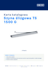 Szyna ślizgowa TS 1500 G Karta katalogowa PL