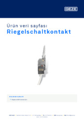 Riegelschaltkontakt Ürün veri sayfası TR