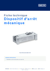 Dispositif d'arrêt mécanique Fiche technique FR