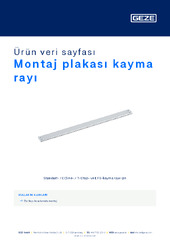 Montaj plakası kayma rayı Ürün veri sayfası TR