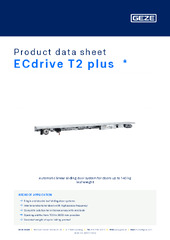 ECdrive T2 plus  * Product data sheet EN
