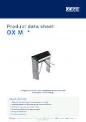 OX M  * Product data sheet EN