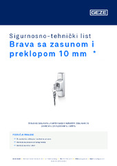 Brava sa zasunom i preklopom 10 mm  * Sigurnosno-tehnički list HR