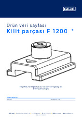 Kilit parçası F 1200  * Ürün veri sayfası TR