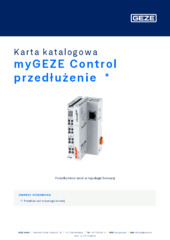 myGEZE Control przedłużenie  * Karta katalogowa PL