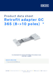 Retrofit adapter GC 365 (8->10 poles)  * Product data sheet EN