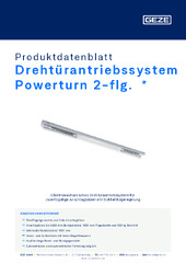Drehtürantriebssystem Powerturn 2-flg.  * Produktdatenblatt DE