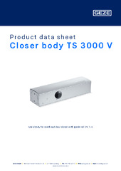 Closer body TS 3000 V Product data sheet EN
