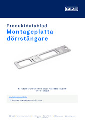 Montageplatta dörrstängare Produktdatablad SV