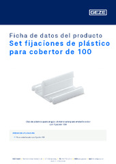 Set fijaciones de plástico para cobertor de 100 Ficha de datos del producto ES
