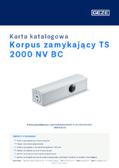 Korpus zamykający TS 2000 NV BC Karta katalogowa PL