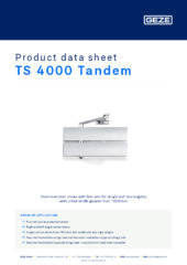 TS 4000 Tandem Product data sheet EN