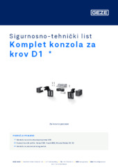 Komplet konzola za krov D1  * Sigurnosno-tehnički list HR