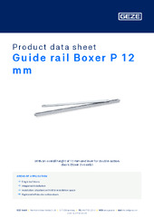 Guide rail Boxer P 12 mm Product data sheet EN