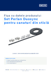 Set Perlan Duosync pentru canaturi din sticlă Fișa cu datele produsului RO