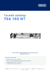 TSA 160 NT Termék adatlap HU