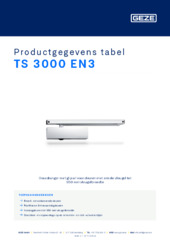 TS 3000 EN3 Productgegevens tabel NL