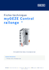 myGEZE Control rallonge  * Fiche technique FR