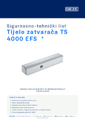 Tijelo zatvarača TS 4000 EFS  * Sigurnosno-tehnički list HR