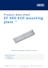 EF 300 SCP mounting plate  * Product data sheet EN