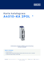 A4010-KA 2POL  * Karta katalogowa PL