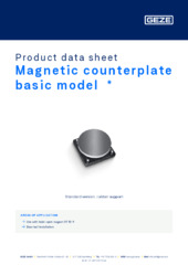 Magnetic counterplate basic model  * Product data sheet EN