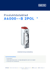 A4000--B 2POL  * Produktdatablad SV