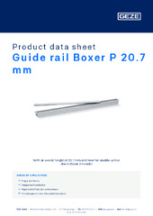 Guide rail Boxer P 20.7 mm Product data sheet EN