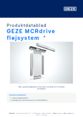 GEZE MCRdrive fløjsystem  * Produktdatablad DA