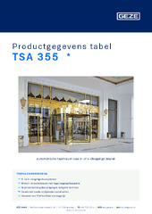 TSA 355  * Productgegevens tabel NL