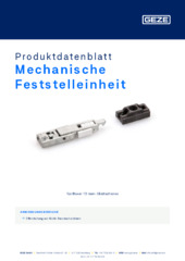 Mechanische Feststelleinheit Produktdatenblatt DE