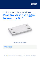 Piastra di montaggio braccio a V  * Scheda tecnica prodotto IT