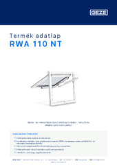 RWA 110 NT Termék adatlap HU